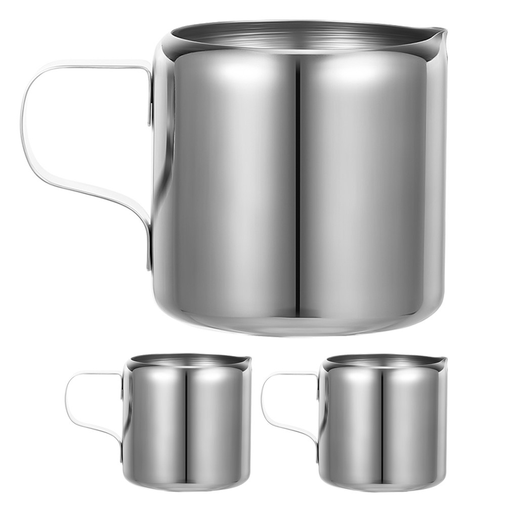 Milk Steaming Pitcher - 3Pcs Stainless Steel Milk Frothing Jug