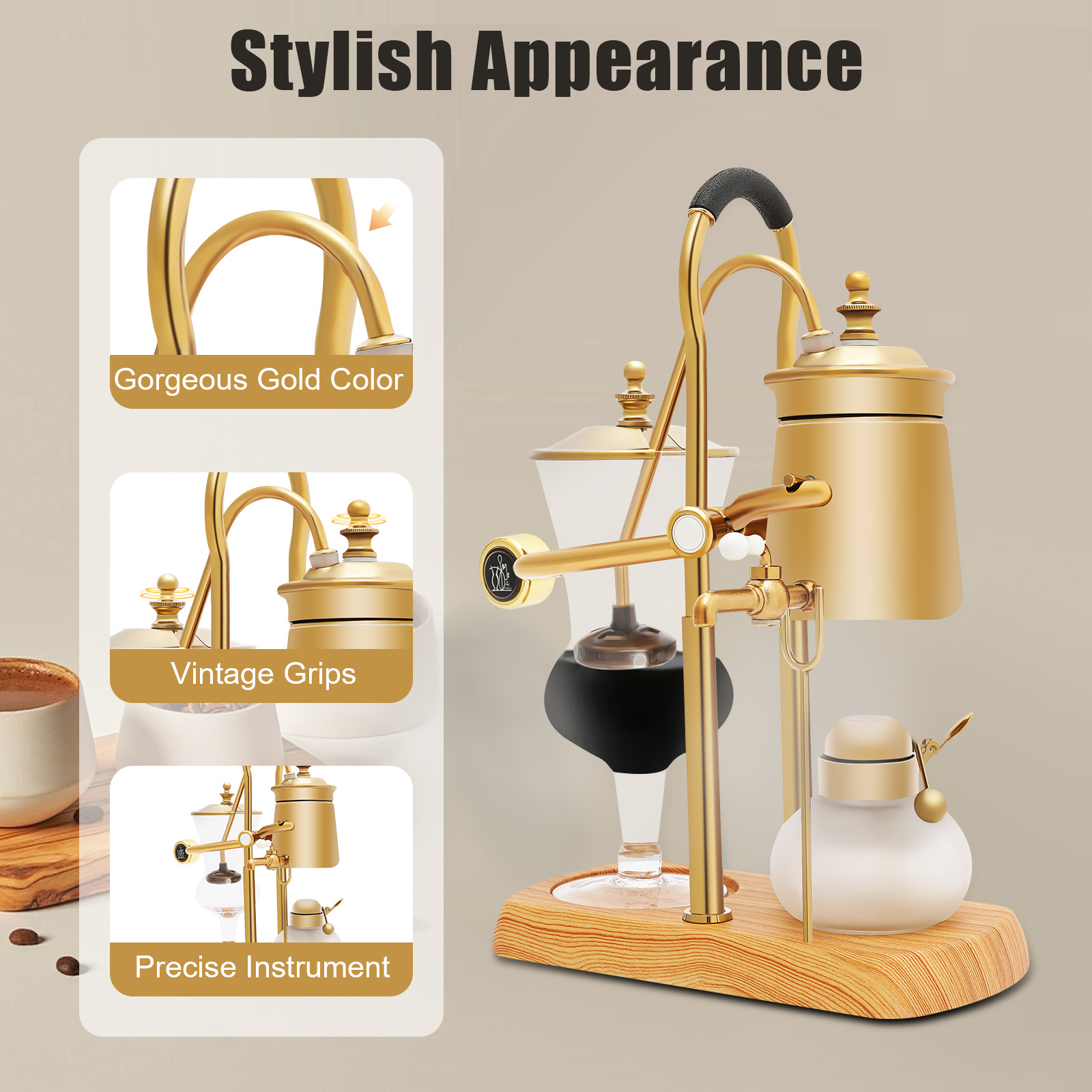 400ml Gold Belgium Royal Famil – Coffee Equipment Gift Set recenzja i cena