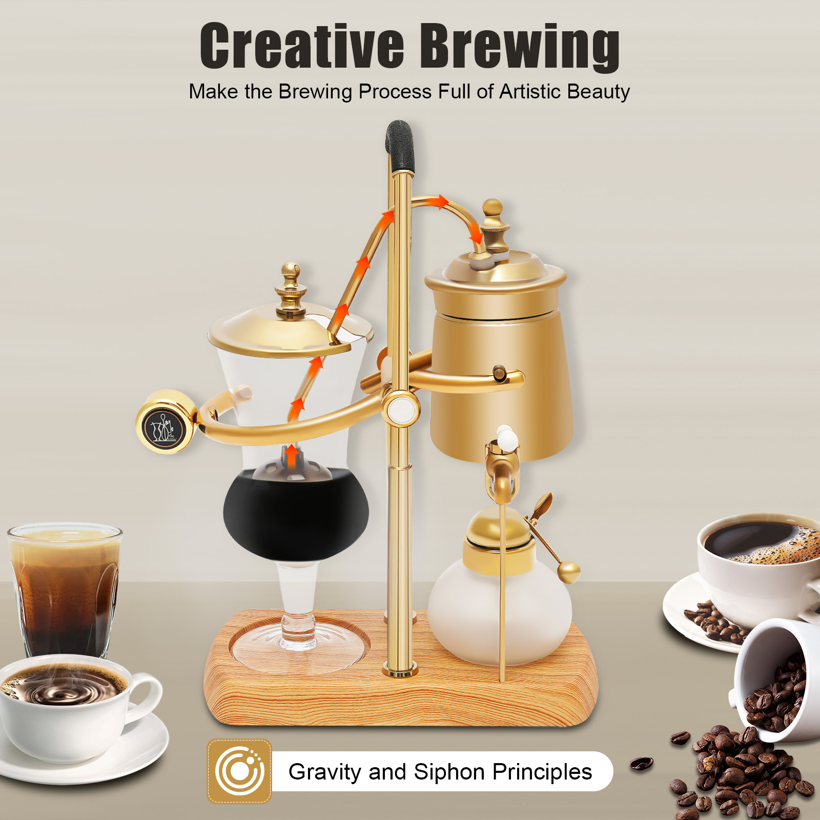 400ml Gold Belgium Royal Famil – Coffee Equipment Gift Set recenzja i cena