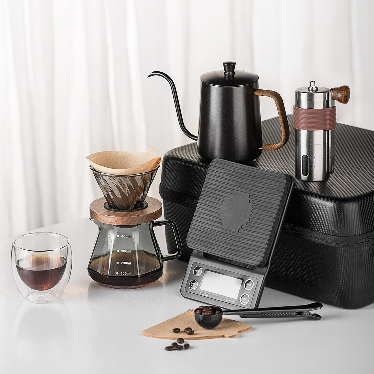Hand brewed coffee set Outdoor – Coffee Equipment Gift Set recenzja i cena