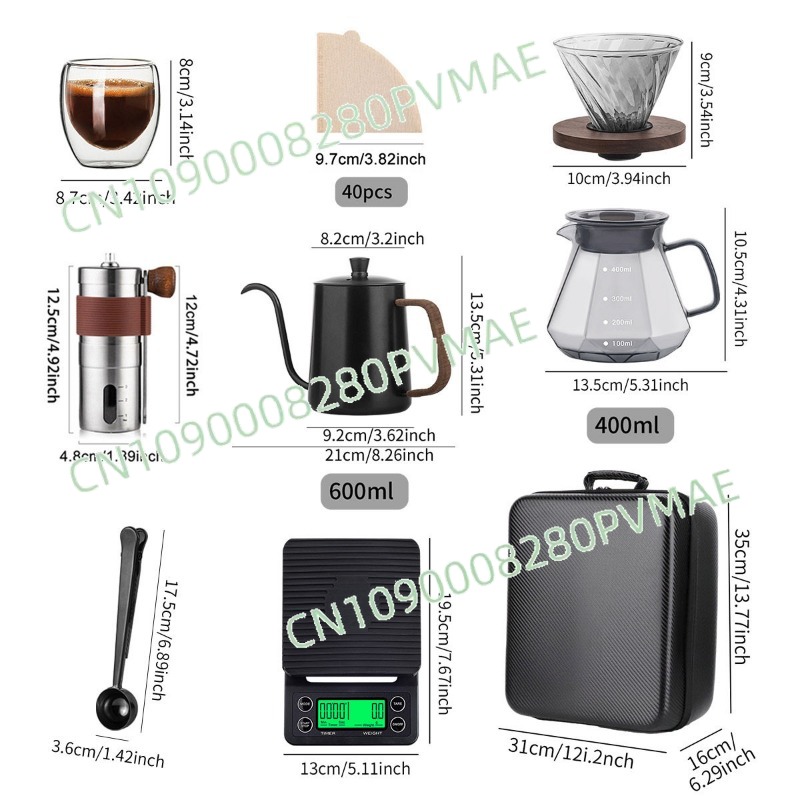 Hand pour-over coffee set outd – Coffee Equipment Gift Set recenzja i cena